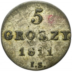 Księstwo Warszawskie, 5 groszy Warszawa 1811 IS