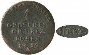 Grand Duchy of Posen, 1 Groschen Berlin 1816 A - VERY RARE, HREZ