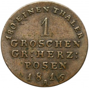 Grand Duchy of Posen, 1 Groschen Berlin 1816 A