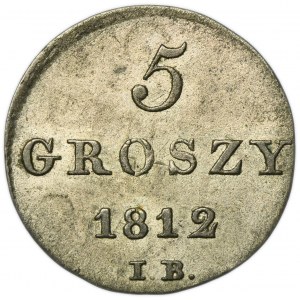 Księstwo Warszawskie, 5 groszy Warszawa 1812 IB