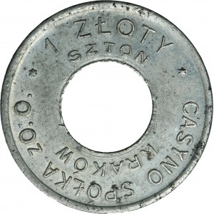 General Government, Casino token in Krakau, 1 zloty