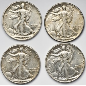 Set, USA, 1/2 Dollar - Walking Liberty (4 pcs.)