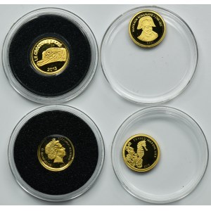 Set, Tuvalu, Solomon Islands, Congo and Burkina Faso, Mixed Coins (4 pcs)
