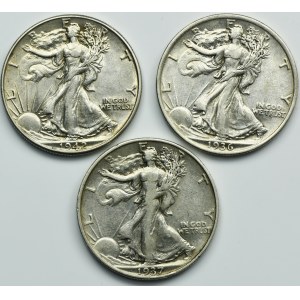 Set, USA, 1/2 Dollar - Walking Liberty (3 pcs.)