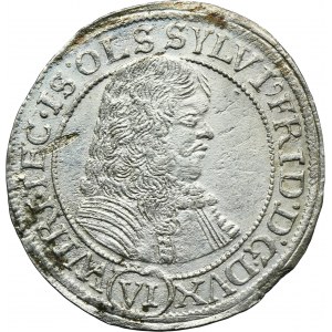 Silesia, Duchy of Oels, Sylvius Friedrich, 6 Kreuzer Oels 1674 SP - UNLISTED