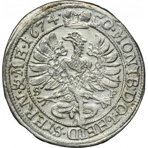 Silesia, Duchy of Oels, Sylvius Friedrich, 6 Kreuzer Oels 1674 SP - UNLISTED