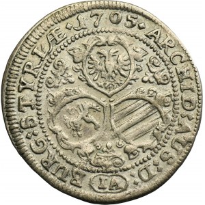 Austria, Leopold I, 3 Kreuzer Graz 1705 IA