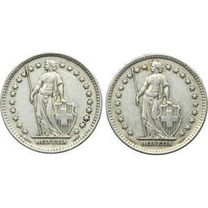 Set, Switzerland, 2 Bern Francs 1940 and 1943 (2 pcs.)