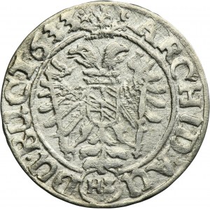 Silesia, Habsburg rule, Ferdinand II, 3 Kreuzer Breslau 1633 HZ