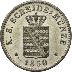 Germany, Kingdom of Saxony, Frederick Augustus II, 2 Neu groschen = 20 Pfennig Drezden 1850 F