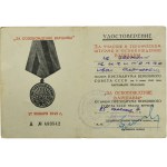 Russia, USSR, Medal for the liberation of Warsaw with ID card