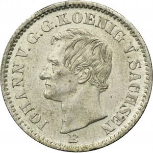 Germany, Kingdom of Saxony, Johann V, 2 Neu groschen = 20 Pfennig Drezden 1869 B