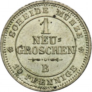 Germany, Kingdom of Saxony, Johann V, 1 Neu groschen = 10 Pfennig Drezden 1863 B