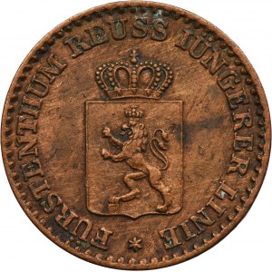 Germany, Principality of Reuss-Gera, Heinrich LXVII, 1 Pfennig Berlin 1864 A