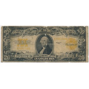 USA, Certificat en or, $20 1922 - Speelman &amp; White -.