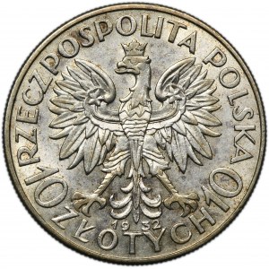 Głowa Kobiety, 10 złotych Londyn 1932