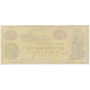 USA, Ohio, River Bank, 5 Dollars 1838