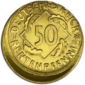 ERROR, Germany, Weimar Republic, 50 Pfennig Berlin 1924 A