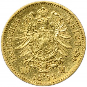 Germany, great Duchy of Hessen-Darmstadt, Ludwig III, 10 Mark Darmstadt 1872 H