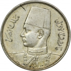 Égypte, Farouk, 5 Qirsh 1937