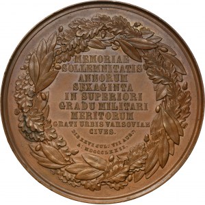 Aleksander II, Medal 60-lecie służby Fiodora Berga 1872 - BARDZO RZADKI