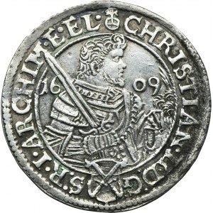 Niemcy, Saksonia, Krystian II, Jan Jerzy I i August, Ćwierćtalar Drezno 1609 HR