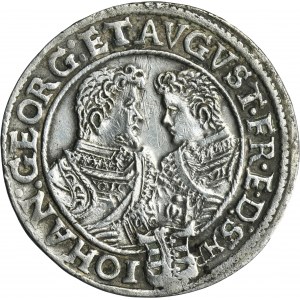 Germany, Saxony, Christian II, Johann Georg I and August, 1/4 Thaler Dresden 1609 HR