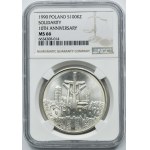 100.000 złotych 1990 Solidarność - TYP C - NGC MS66