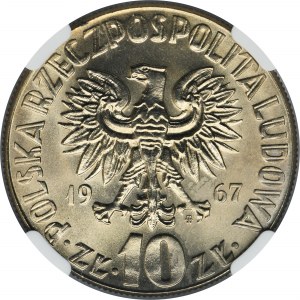 10 złotych 1967 Kopernik - NGC MS66