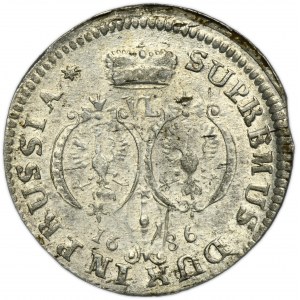 Germany, Brandenburg-Prussia, Friedrich Wilhelm, 6 Groschen Königsberg 1686 BA