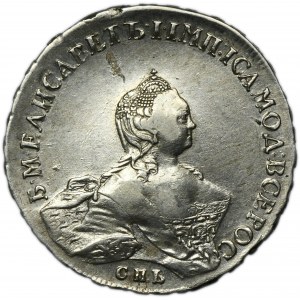 Rosja, Elżbieta II, Rubel Petersburg 1756 СПБ ЯI