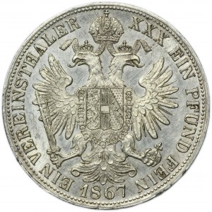 Austria, Franz Joseph I, Thaler Kremnitz 1867 B