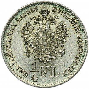 Autriche, François-Joseph Ier, 1/4 Florena Kremnica 1859 B