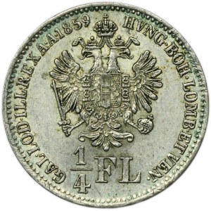 Austria, Franz Joseph I, 1/4 Florin Kremnitz 1859 B