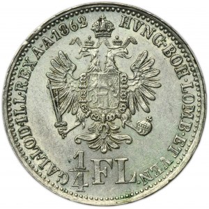 Austria, Franz Joseph I, 1/4 Florin Wien 1862 A