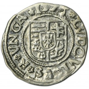 Hungary, Louis II of Hungary, Denarius Kremnitz 1526 KA