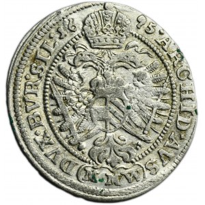 Silesia, Habsburg rule, Leopold I, 3 Kreuzer Breslau 1695 MMW