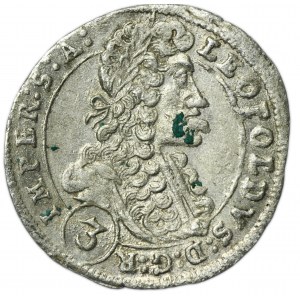 Austria, Leopold I, 3 Kreuzer Prague 1699 GE