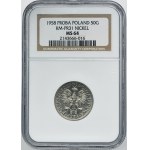 SAMPLE Nickel, 50 pennies 1958 - NGC MS64