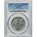 ÉCHANTILLON DE NIKIEL, 10 or 1964 Nowa Huta Plock Turoszów - PCGS SP66