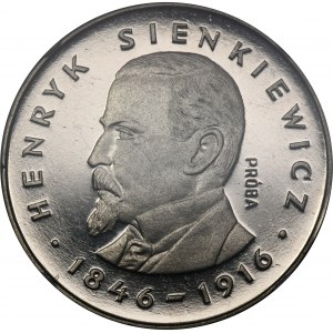 PRÓBA NIKIEL, 100 złotych 1977 Henryk Sienkiewicz - NGC MS67