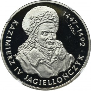 PRÓBA NIKIEL, 200.000 złotych 1993 Kazimierz IV Jagiellończyk, Popiersie - NGC PF69 ULTRA CAMEO