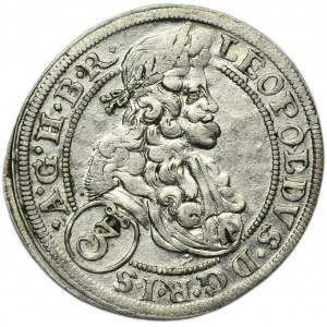 Śląsk, Panowanie habsburskie, Leopold I, 3 Krajcary Brzeg 1698 CB