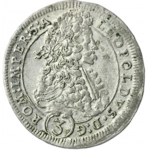 Austria, Leopold I, 3 Kreuzer Prague 1695 GE