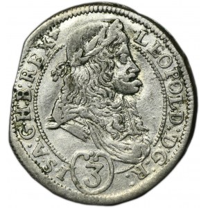 Hungary, Leopold I, 3 Kreuzer Kremnitz 1693 KB