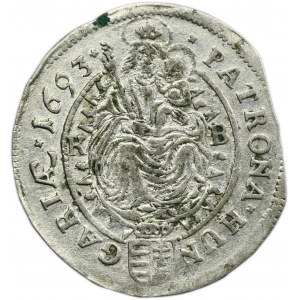 Węgry, Leopold I, 3 Krajcary Kremnica 1693 KB