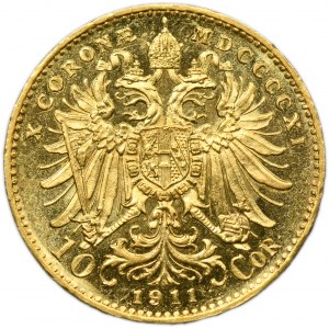 Austria, Franz Josef I, 10 Corona Wien 1911