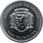 Democratic Republic of the Congo, 5,000 Francs 2016 - Gorilla