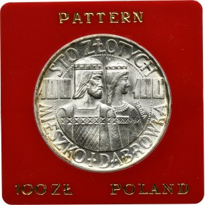 SAMPLE, 100 gold 1966 Mieszko and Dabrowa half figures