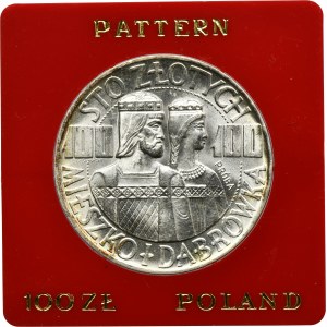 SAMPLE, 100 zlotých 1966 Mieszko a Dąbrówka polovičné čísla
